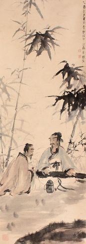 傅抱石 人物立轴