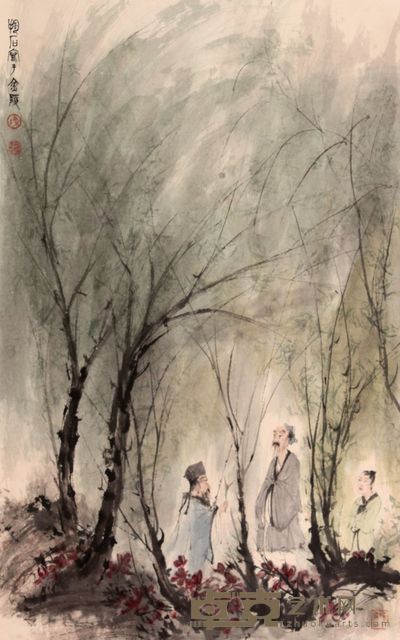 傅抱石 人物立轴 74×47