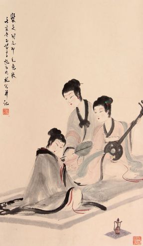 傅抱石 人物立轴