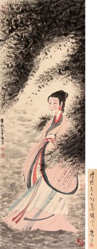 傅抱石 人物立轴