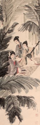 傅抱石 人物立轴