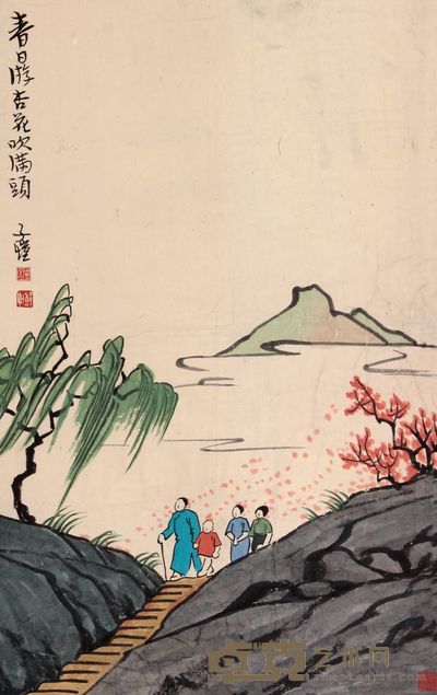 丰子恺 人物立轴 61×38