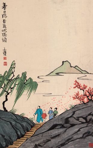 丰子恺 人物立轴