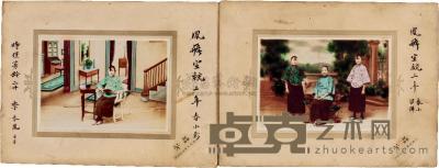 宣统二年（1909）李春凤彩照一组两件 