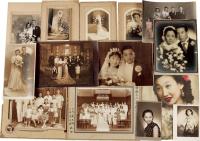 民国时期中国专业摄影师所拍摄中国公民婚礼系列照片一组14张