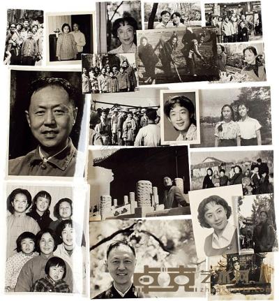 新中国早期著名电影演员王丹凤、柳和清黑白照片一组约19张 