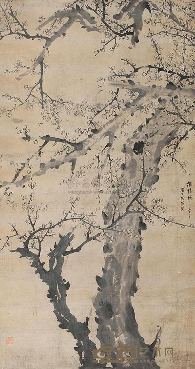 陈继儒 梅花 立轴 171×91.5cm