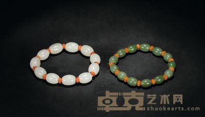 和田白玉碧玉情侣手钏(2条)