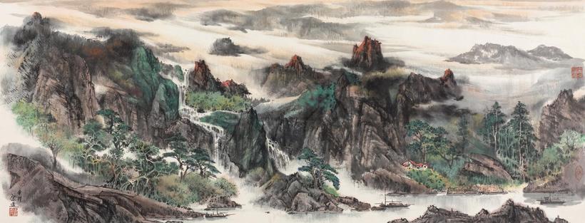 郜宗远 2011年作 山水 镜心