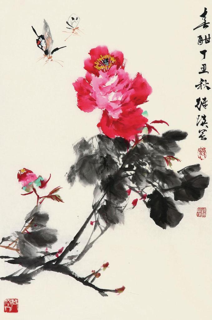 刘继瑛 1997年作 春酣 镜心