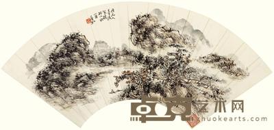 黄宾虹 桂林山水 扇面 18×50cm
