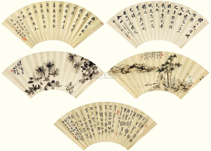 高仁虎 等 书画扇面 （3件） 扇面