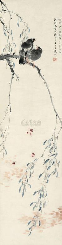 江寒汀 1942年作 花鸟 立轴