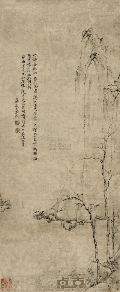 武夫来 山水 立轴 66×27cm