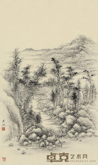 王元林 山水 镜心 34×20.5cm