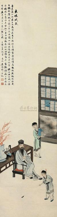 吴榖祥 1902年作 东坡赋鼠图 立轴