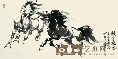 宋连启 2012年作 骏骨雄风 镜心 69×135cm