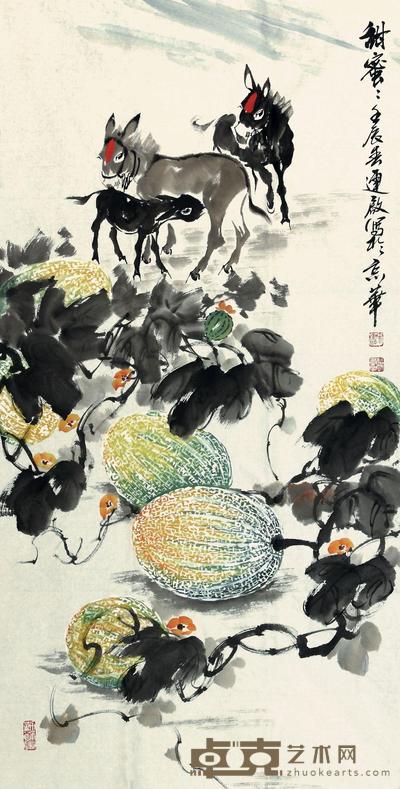 宋连启 2012年作 甜蜜蜜 镜心 136×69cm