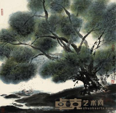 张召京 2011年作 晨曲图 67×68cm