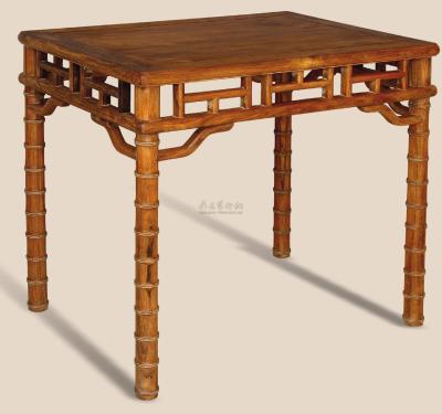 非洲黄花梨竹节纹方桌