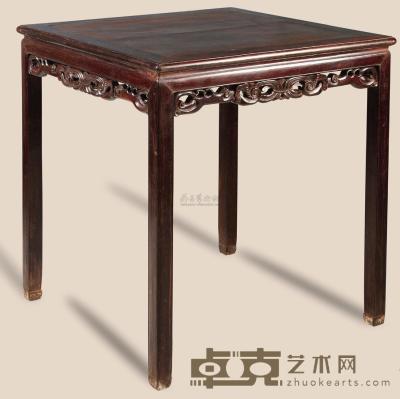 民国 红木雕花方桌 75×75×85cm