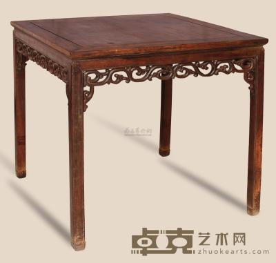 民国 红木雕龙纹方桌 91×91×86cm