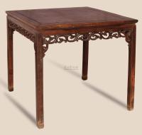 民国 红木雕龙纹方桌
