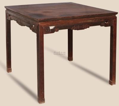 清 红木雕云纹方桌