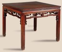 清 红木雕花方桌
