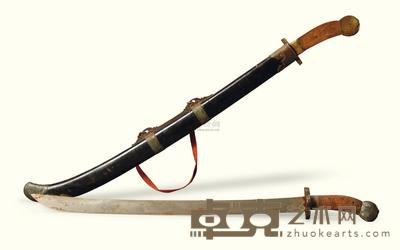 清 双股佩刀 长80cm