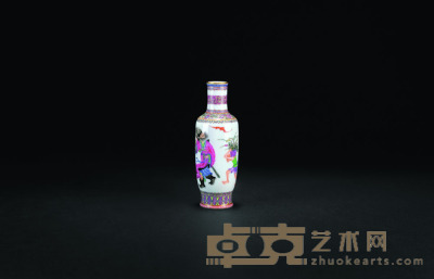 民国 珐琅彩人物瓶 高14.1cm