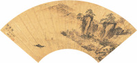 章声 癸亥（1683）年作 富春图 扇片