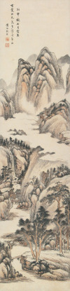 黄均（古） 丙申（1816）年作 云山萧寺 立轴