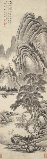 戴熙 道光十九年（1839）年作 溪山行旅 镜片