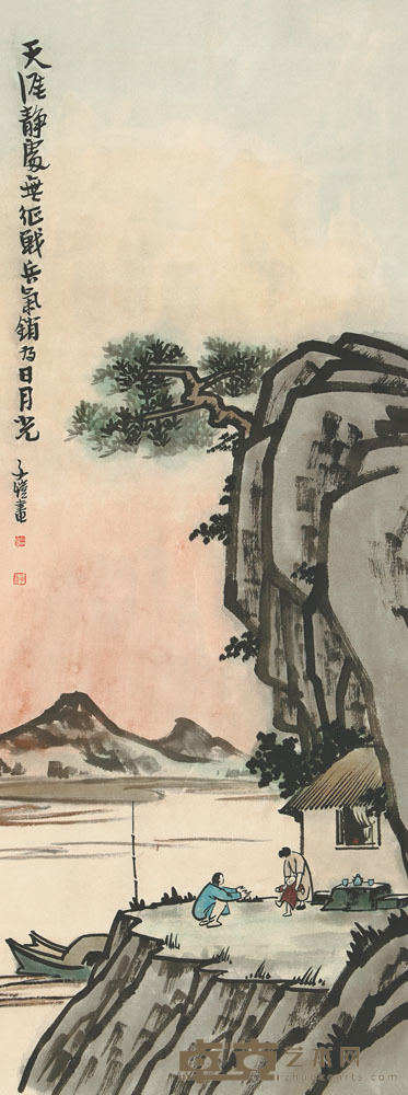 丰子恺 天涯静处 立轴 87×33cm