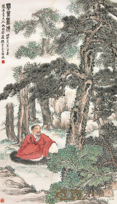 赵云壑 癸酉（1933）年作 无量寿佛 立轴 81×47cm
