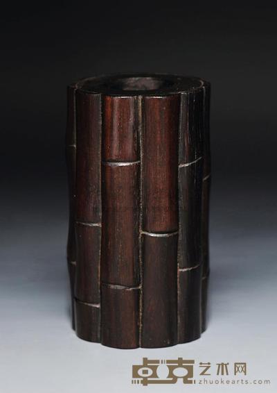 红木制竹型香筒 直径4.5cm；高8.1cm