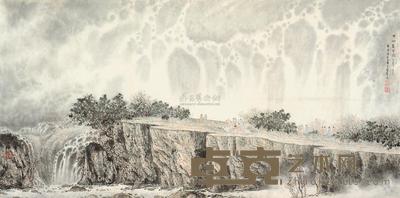 张良 群仙聚会图 镜片 66×131cm
