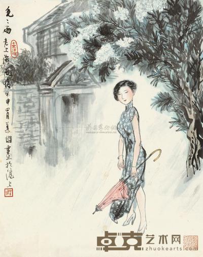 叶雄 毛毛雨 镜心 69.5×55cm