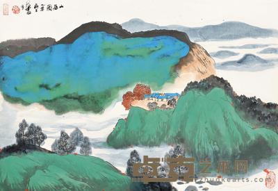 华拓 山居图 镜心 42×60cm