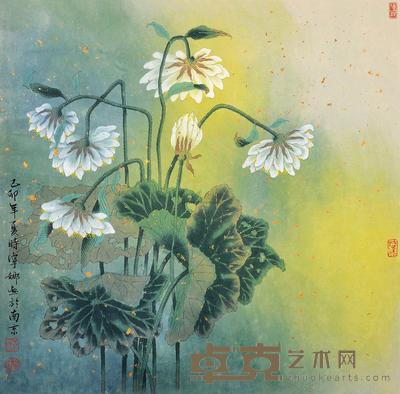 胡宁娜 荷塘 镜片 66×66cm