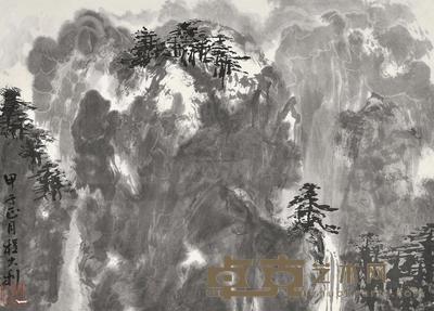 程大利 黄山烟云 镜片 37×51cm