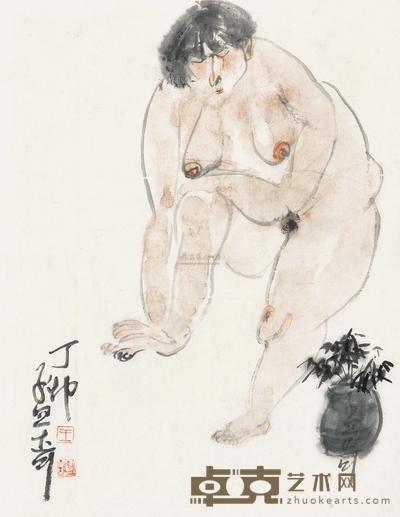 王孟奇 裸女 镜心 41×33cm