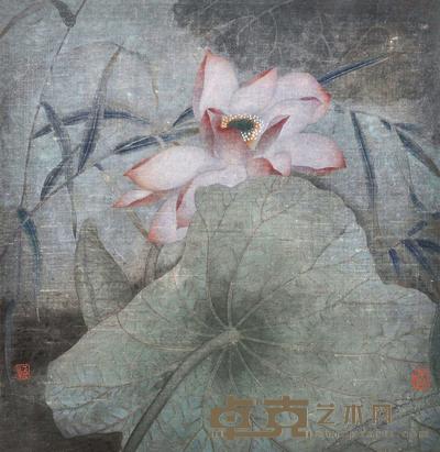 江宏伟 荷花 镜片 34×33cm