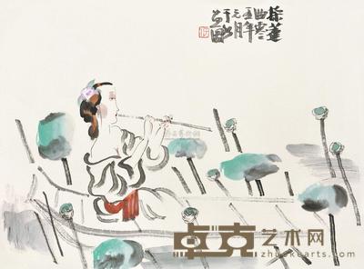 于水 采莲曲 镜心 42×56cm