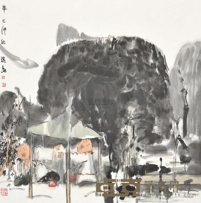 刘进安 高士敬酒图 镜心 68×68cm