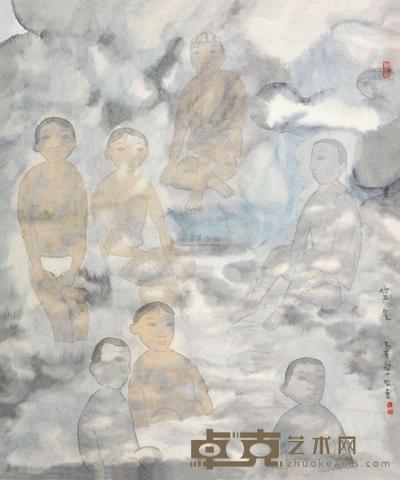 田黎明 空气 镜心 68×58cm