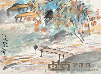杨春华 小桥流水 镜心 34×46cm