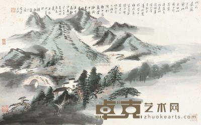 常进 雨润春山图 镜心 51×82cm