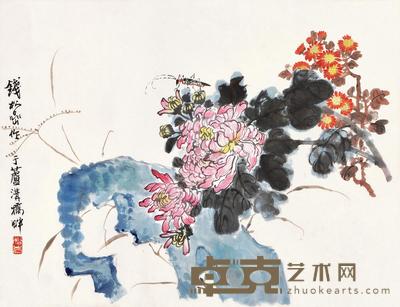 钱松嵒 菊花图 镜心 36×47cm